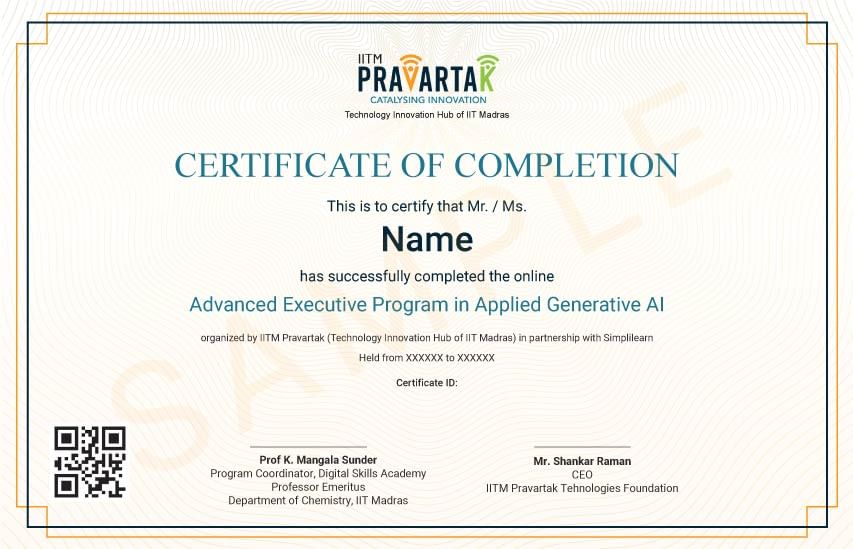 Program Completion Certificate 